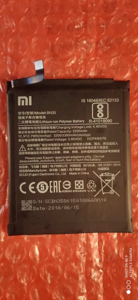 Xiaomi Redmi 5 BN35 аккумулятор оригинал бу - фото фото фото 0