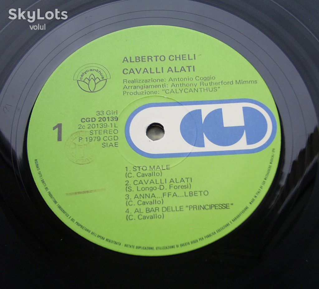 ALBERTO CHELI Cavalli Alati LP + Poster EX/VG- - фото фото фото 3