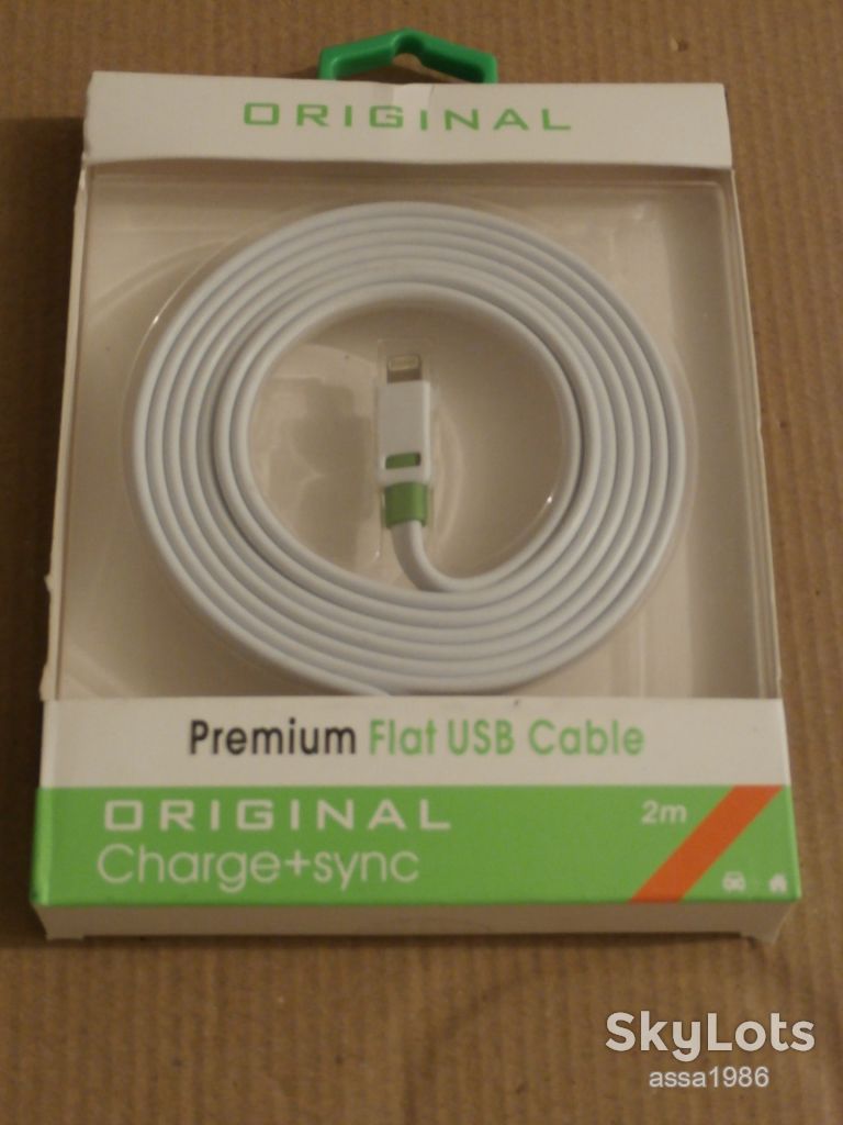 Кабель Original Premium Flat Cable USB-Iphone Charge+sync 2m - фото фото фото 0