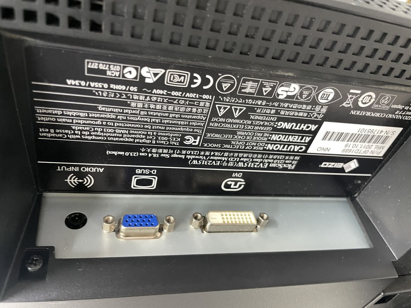 Монитор профессиональный LED 23" Eizo EV2315W, FullHD, с акустикой мультимедийной - фото фото фото 5