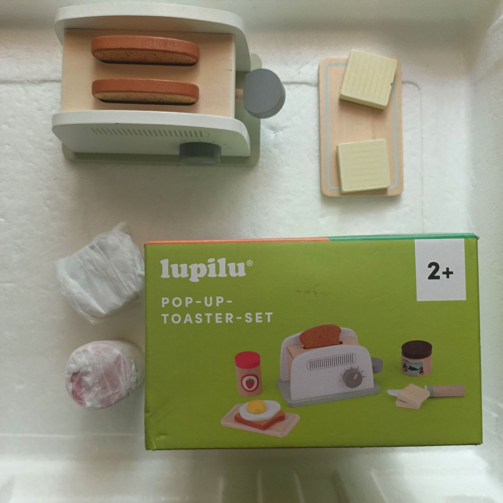 Дерев'яний ігровий набір Lupilu Pop-up Toaster Set                      (тостер) - фото фото фото 1