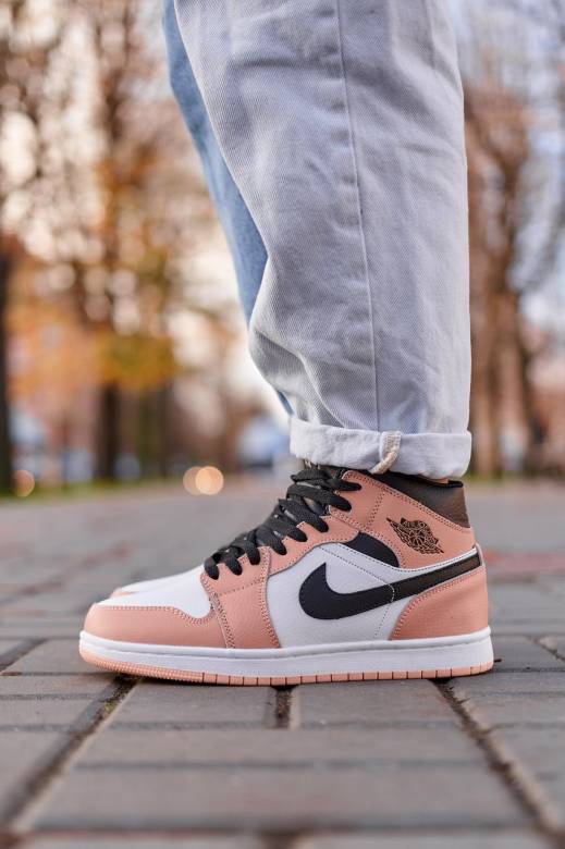 Nike Air Jordan 1 Retro Mid Peach Fur 36 - фото фото фото 1