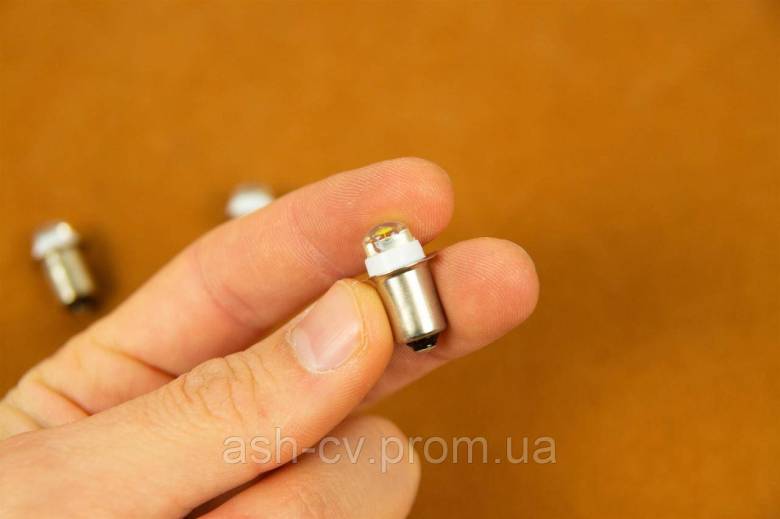 Лампочка, для ліхтарика, 3V, 0.5W, LED, P13.5, P13.5S, PR2 - фото фото фото 1