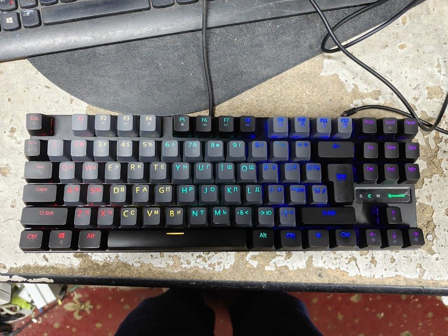 Игровая клавиатура с подсветкой RGB GamePro MK100B Blue Switch USB № 26291005 - фото фото фото 0