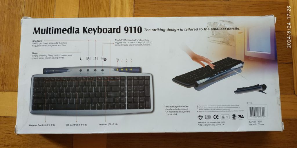 Клавіатура мультимедійна BTC Multimedia Keyboard 9110 PS/2, нова - фото фото фото 2
