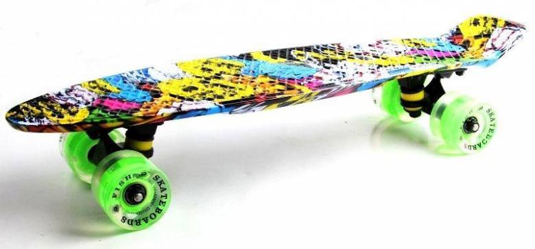 Penny Board "Fish" Joker Светящиеся колеса (PFO021) - фото фото фото 1