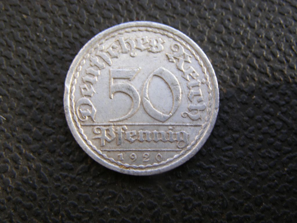 50 пфенингов 1920 г А - фото фото фото 0