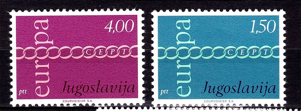 Югославия  1971 г MNH - EUROPA CEPT - - фото фото фото 0