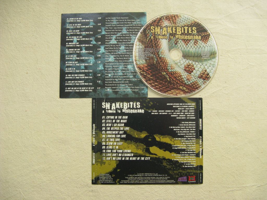 CD Deep Purple Family. Whitesnake.Snakebites. A Tribute To Whitesnake. 2001. - фото фото фото 2