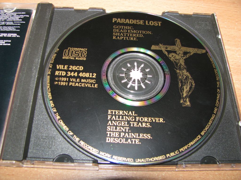 PARADISE LOST - Gothic    (1991 Peaceville 1st press,UK) BLACK - фото фото фото 2