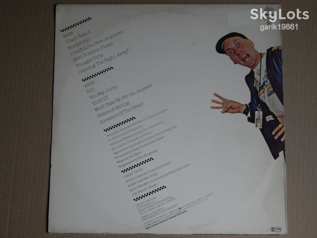Cheap Trick ‎– Next Position Please  (Epic ‎– EPC 25490, Holland) insert EX+/NM- - фото фото фото 1