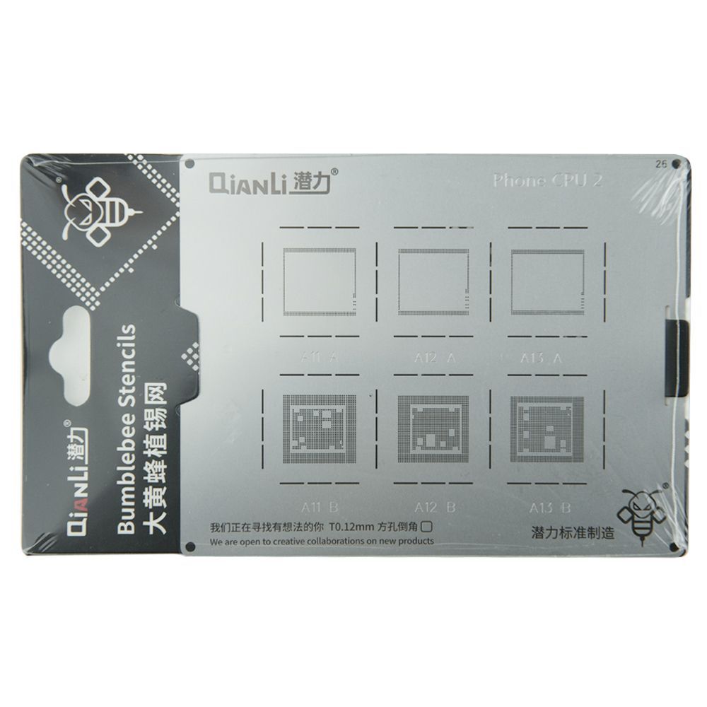 Трафарет BGA QianLi QS26 для Apple Bionic A11 / Bionic A12 / Bionic A13 - фото фото фото 0
