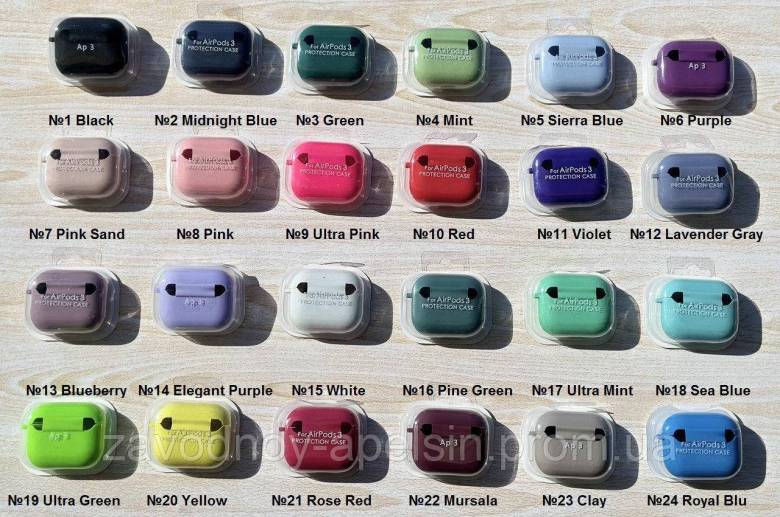 Чехол наушников AirPods 3 gen Микрофибра (на выбор) - фото фото фото 1