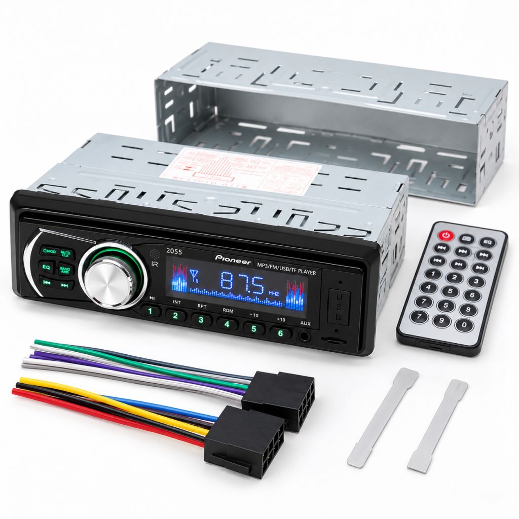 Автомагнітола 2055 ISO / Магнітола MP3+FM+USB+SD карти пам'яті +AUX 4x50W / Автомагнітола+пульт - фото фото фото 3
