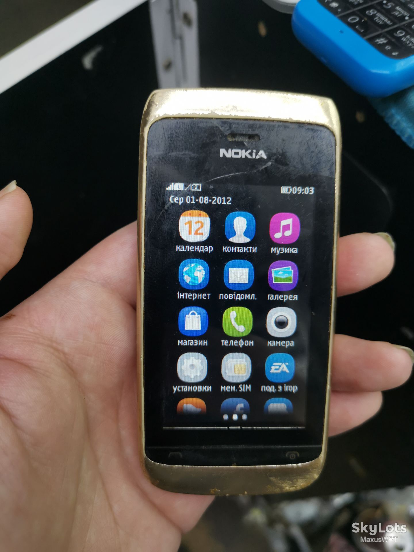 #940 Sklad Nokia Asha 308 1 gold - фото фото фото 0