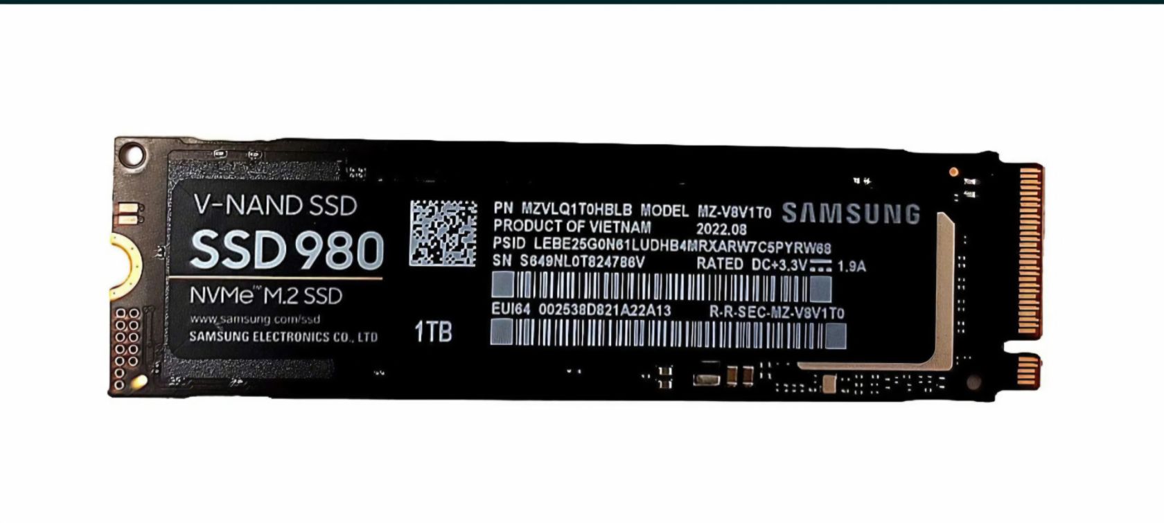 SSD Samsung  M2 NvMe 1Tb 100% - фото фото фото 1