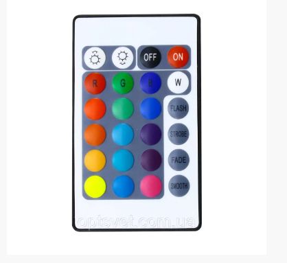 52111 ПУЛЬТ ДЛЯ КОНТРОЛЛЕРА RGB OEM 6А-IR-24 КНОПКИ - фото фото фото 0