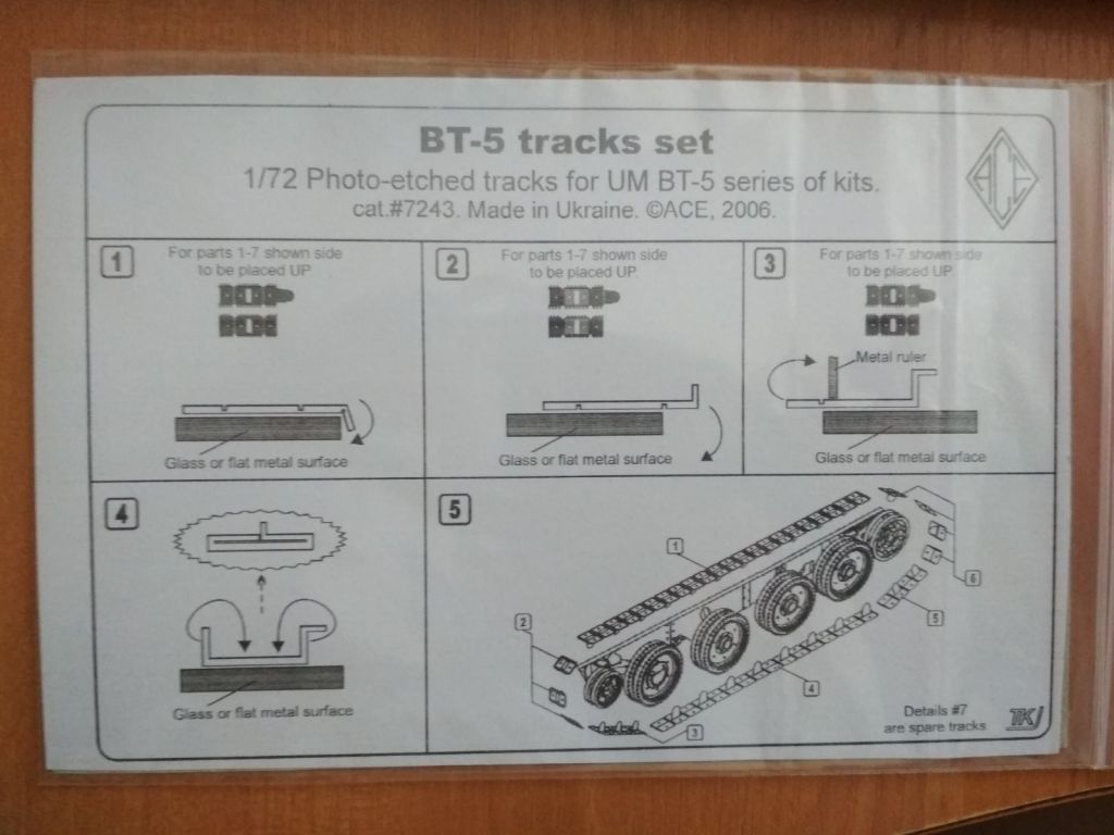 ACE pe 7243 BT-5 tracks for UM kit 1/72 - фото фото фото 0