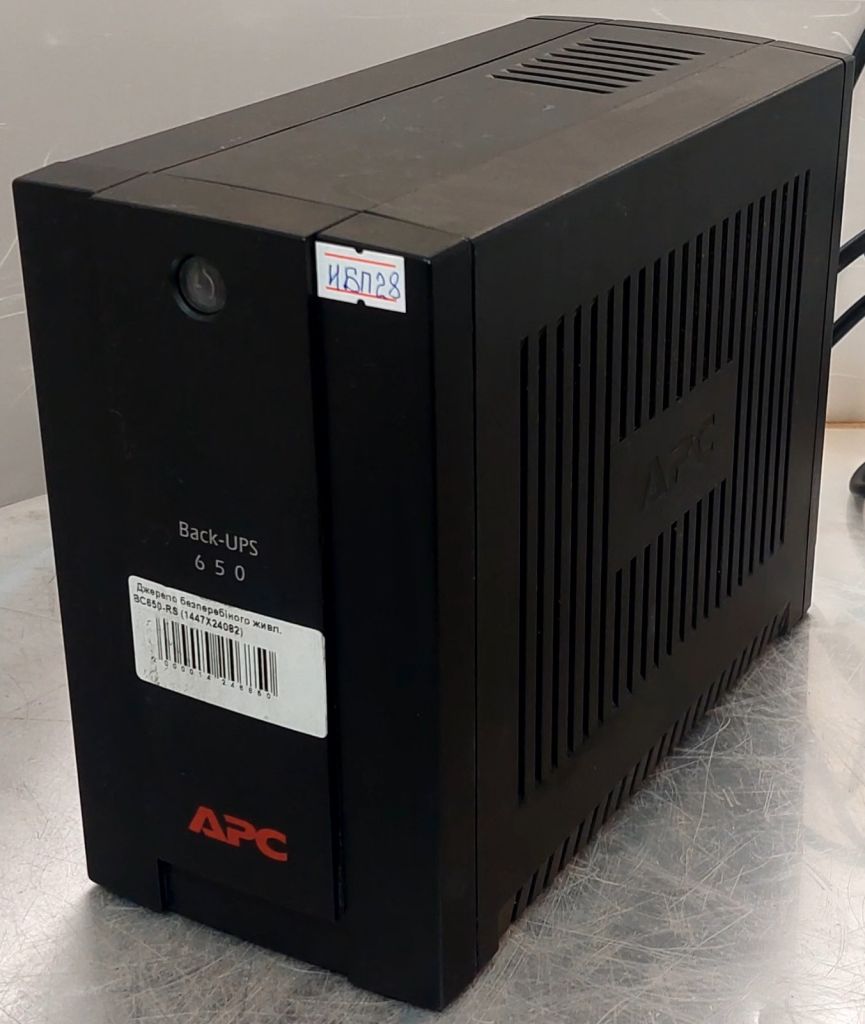 ДБЖ APC Back-UPS 650VA    (BC650-RS)    (б/в) / без акб / код.ИБП28 - фото фото фото 1