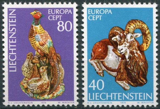 Лихтенштейн 1976 Европа СЕРТ Mi 642-643 MNH - фото фото фото 0