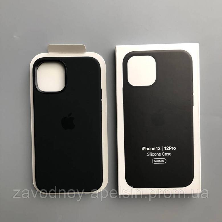 IPhone 12 12pro Чохол Silicone Case + MagSafe (black) - фото фото фото 3
