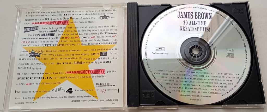 JAMES BROWN 20 All Time Greatest Hits! CD US - фото фото фото 1