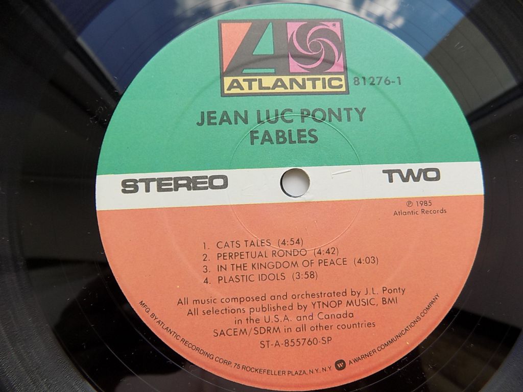 Виниловая пластинка Jean-Luc Ponty Fablec Жан-Люк Понти Пр-во США - фото фото фото 6