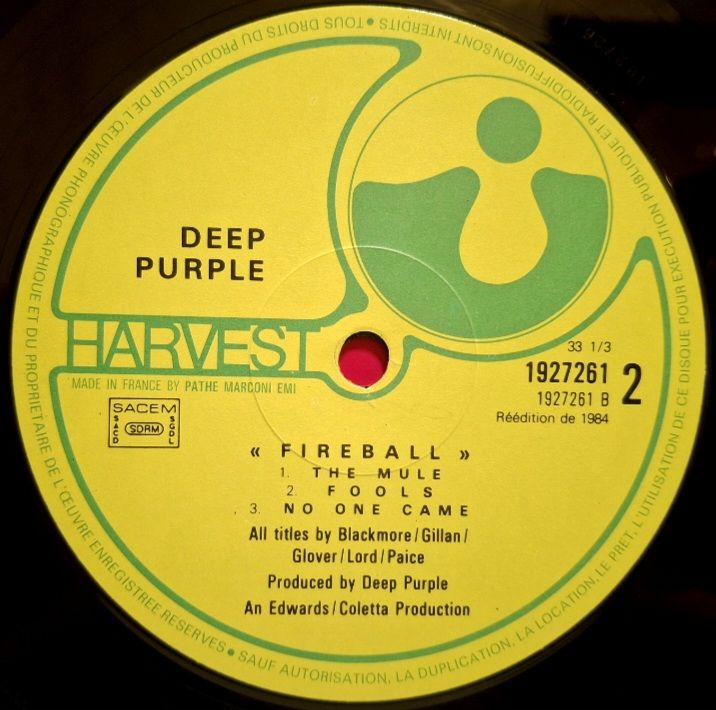 Deep Purple - Fireball - 1971.  (LP). 12. Vinyl. Пластинка. France. - фото фото фото 4