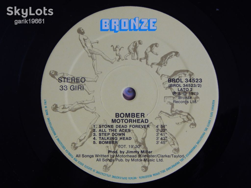 Motörhead ‎– Bomber  (Bronze ‎– BROL 34523, Italy) EX+/NM- - фото фото фото 3