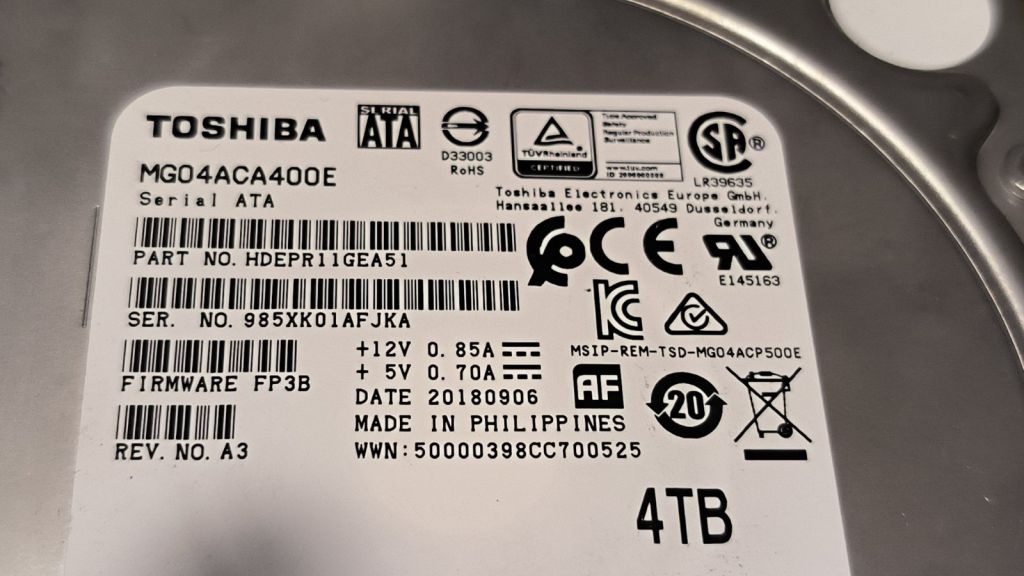 Жорсткий диск TOSHIBA MG04ACA400E 4TB №14 - фото фото фото 3