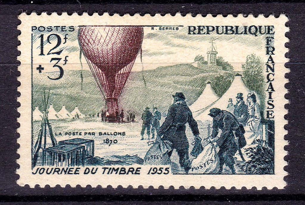 Авиация . Франция 1955 г  MNH - почта - в/шар - фото фото фото 0