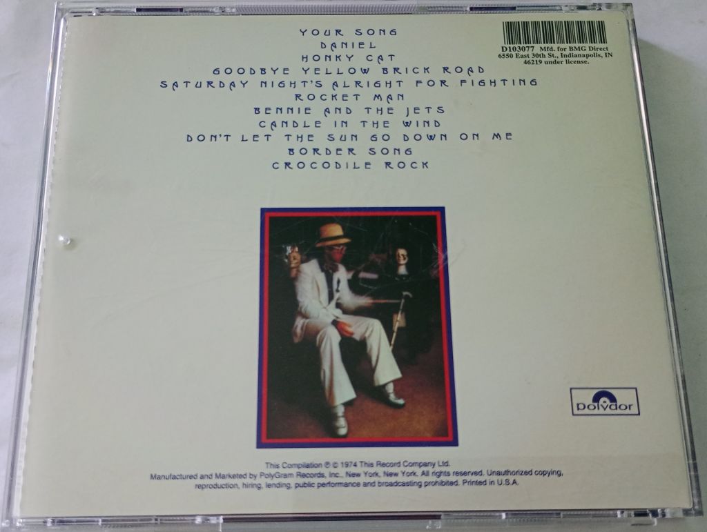 ELTON JOHN Greatest Hits CD US - фото фото фото 2