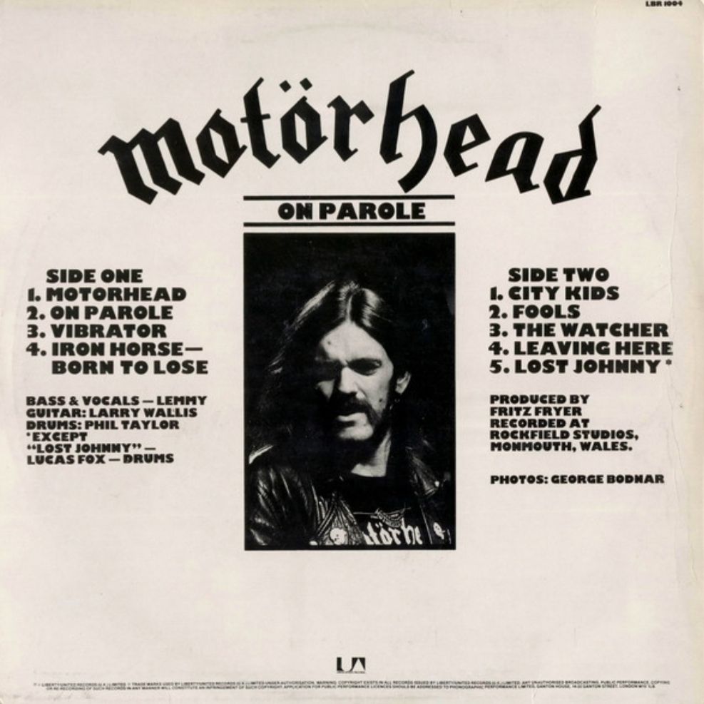 Motorhead - On Parole - 1979.  (LP). 12. Vinyl. Пластинка. England - фото фото фото 1