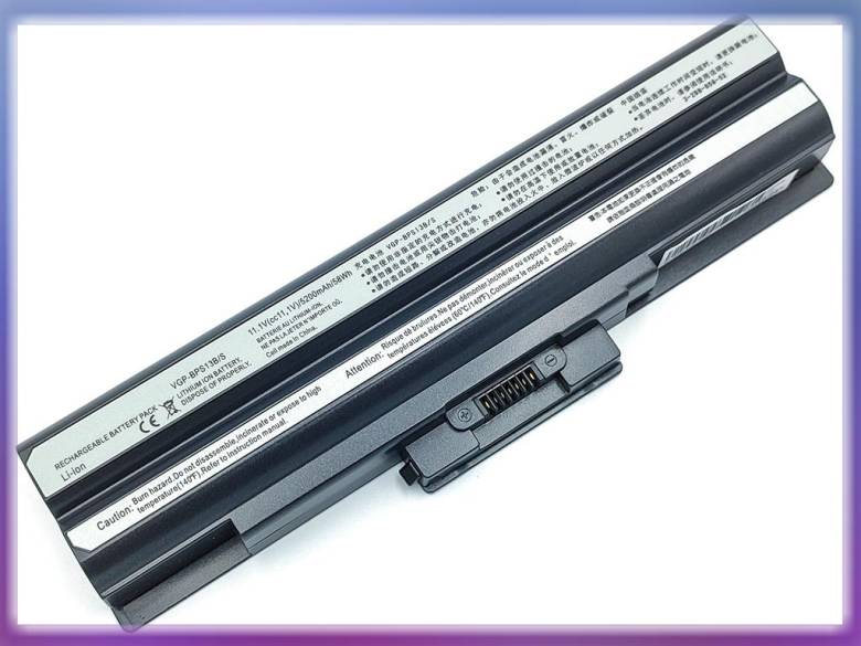 Батарея для SONY BPS13, BPS21 VPC-CW, VPC-F, VPC-M, VPC-S, VPC-Y (10.8V 5200mAh). Black - фото фото фото 0