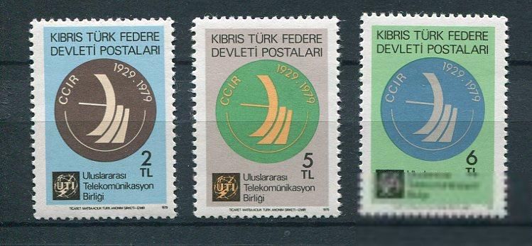 Turkish Cyprus  Mi 74-76 Телекоммуникации MNH - фото фото фото 0