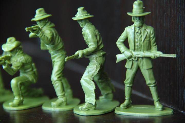 ковбои AIRFIX 54мм ПОЛНЫЙ НАБОР ПВХ-резина - фото фото фото 2