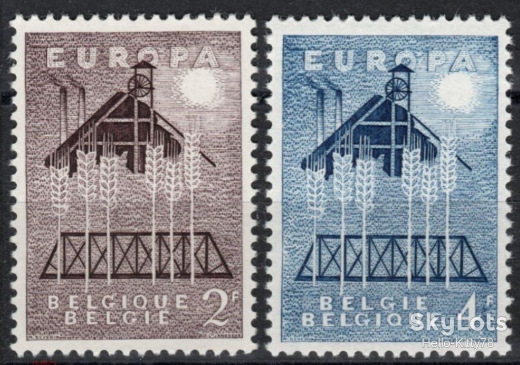 Бельгия 1957 Европа СЕРТ Mi 1070-1071 MNH - фото фото фото 0