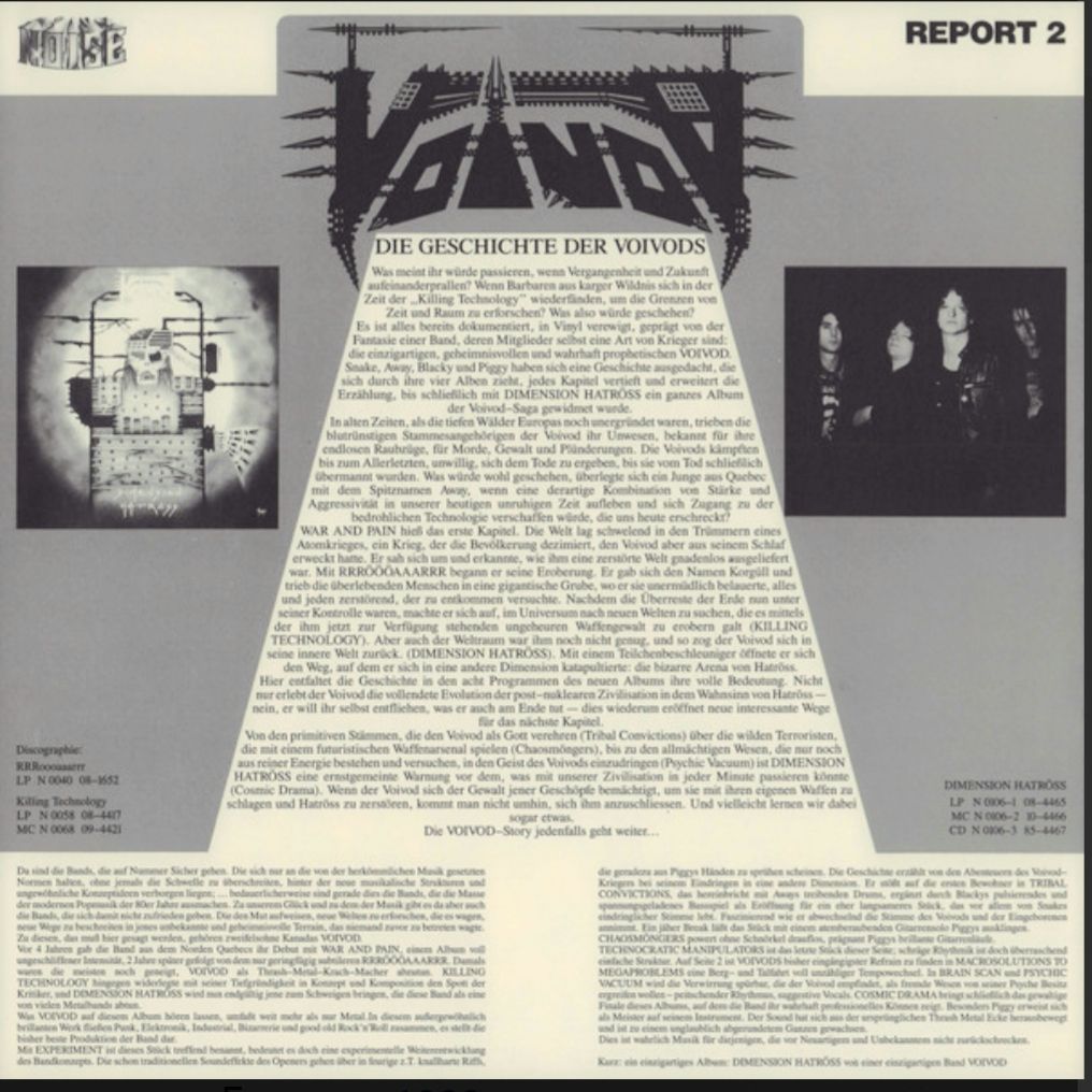 Voivod - Dimension Hatross - 1988.   (LP). 12. Vinyl. Пластинка. Germany. - фото фото фото 4