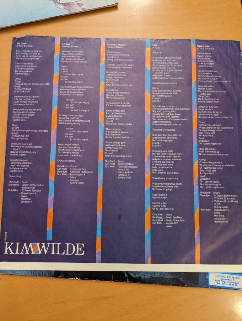Винил KIM WILDE "TEASES &amp; DARES" 1984 - фото фото фото 2