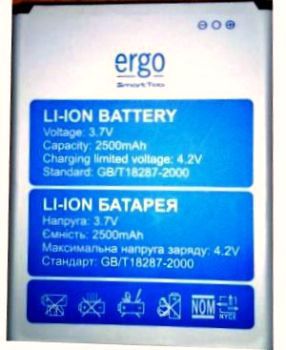 Аккумулятор для Ergo      (3G 5.5) 2500mAh Li-ion, оригинал,Новый - фото фото фото 0