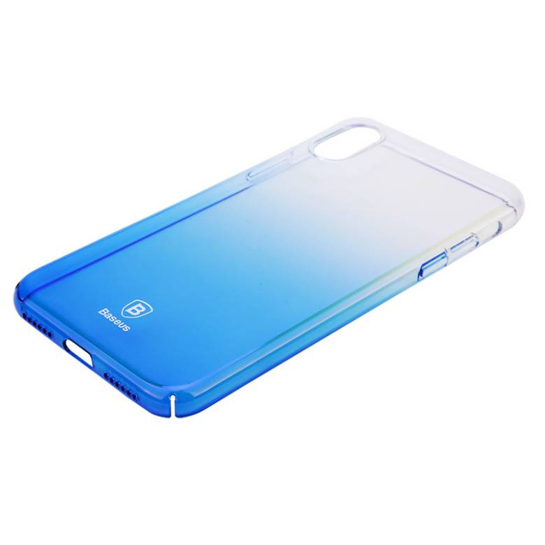 Чехол Baseus для iPhone X/Xs Glaze blue (WIAPIPHX-GC03) - фото фото фото 4