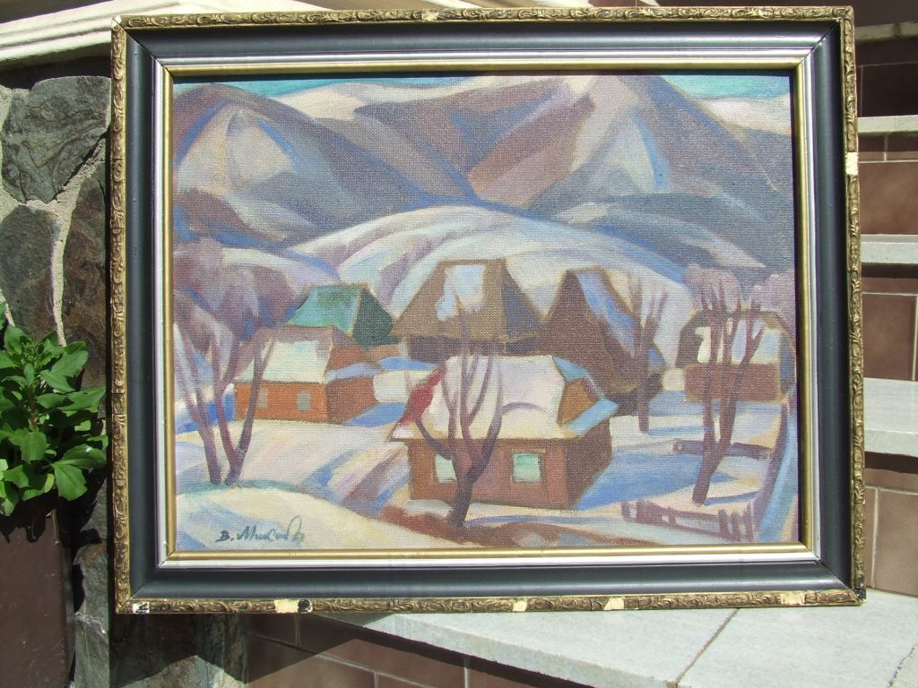 Нар.худ. Укр. Микита В,В. х.м. 65х50 см 1982гг.Закарпатская шк. Эрдели Бокшая - фото фото фото 1