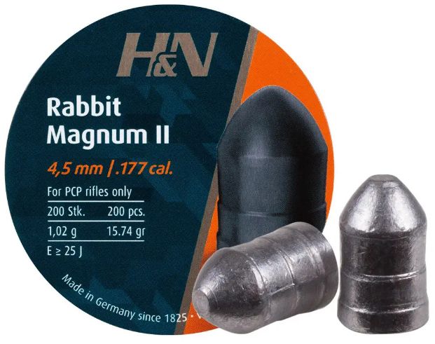 Кулі для пневматики H&amp;N Rabbit Magnum II  (4.5мм, 1.00г, 200шт) - фото фото фото 0