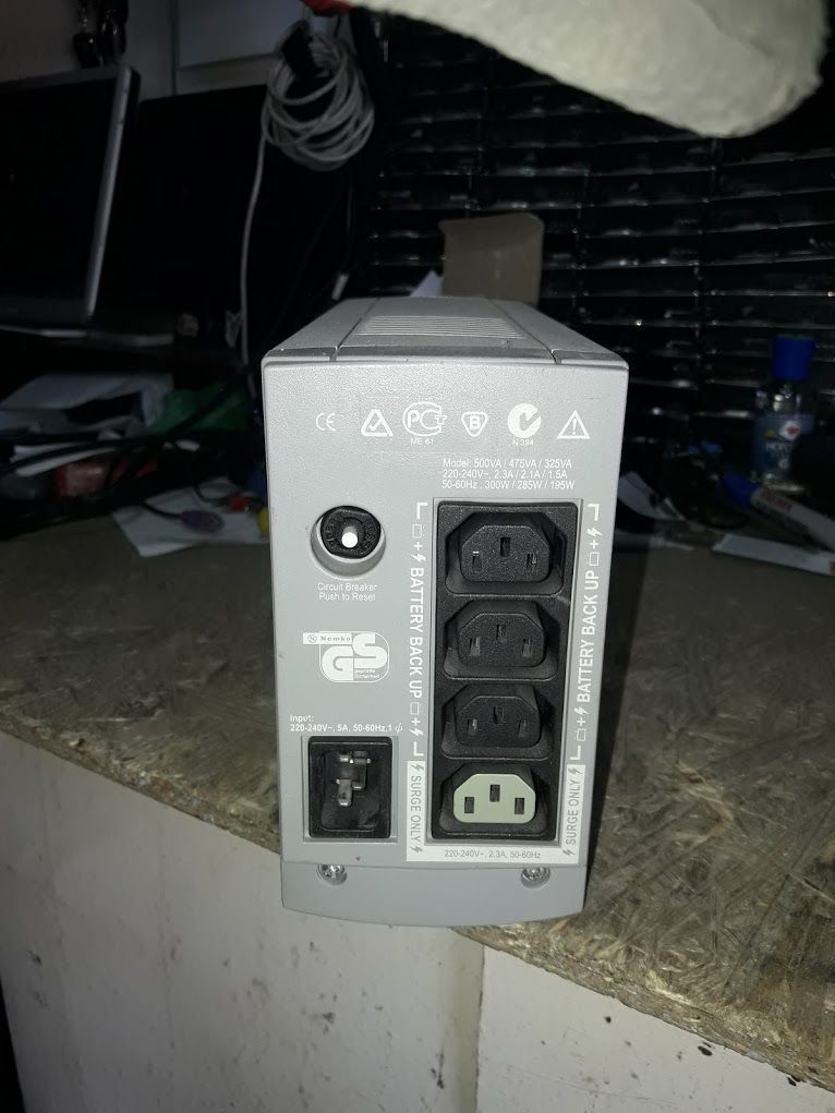 ИБП Бесперебойник UPS 500 VA / ВА APC Back-UPS CS BK500-RS № 261205108 - фото фото фото 1