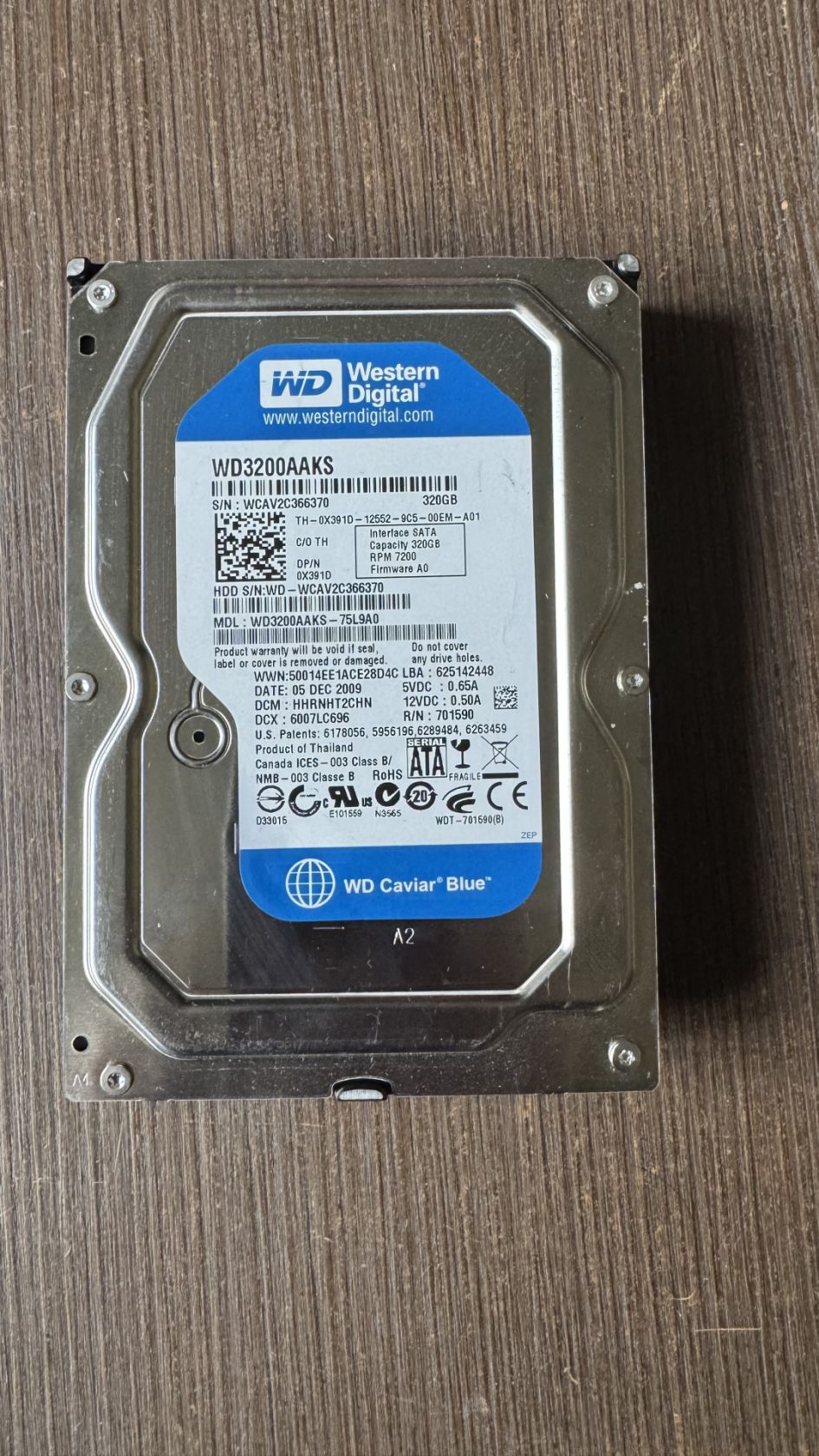 # 3 Вінчестер Жорсткий диск 3.5" WD 320 GB sata  б.в. з 1грн - фото фото фото 2