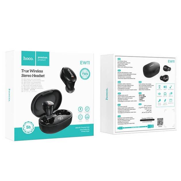 Навушники Bluetooth бездротові Hoco EW11 вакуумні з мікрофоном Black - фото фото фото 3