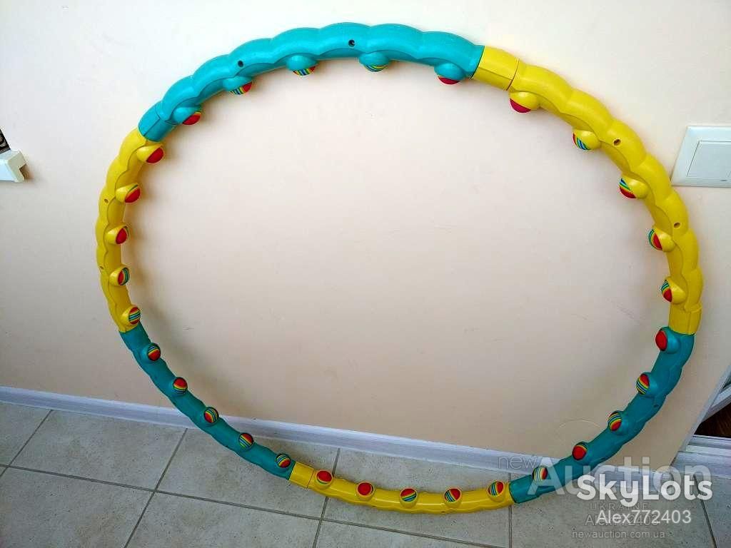 Обруч массажный хула хуп Hula Hoop Technogym 358 диаметр 90 см Green-Yellow - фото фото фото 1