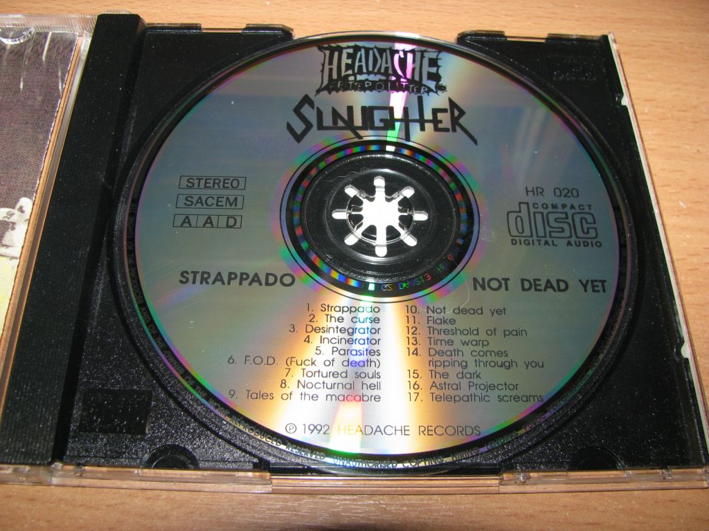 SLAUGHTER - Strappado / Not Dead Yet  (1992 Headache 1st press) - фото фото фото 2