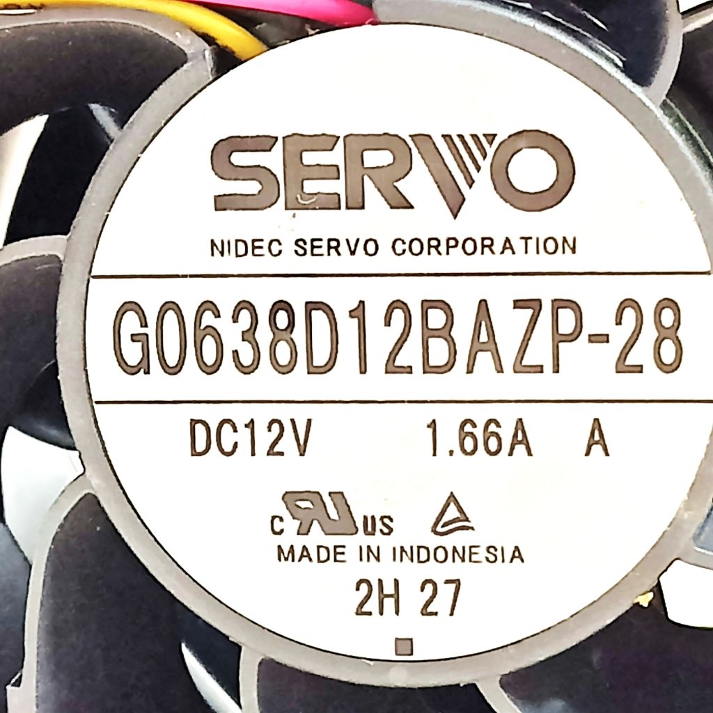 Б/В Вентилятор серверний SERVO / Model G0638D12BAZP / DS12V, 1.66А / 60х60х38 / 4pin / код. FOB114 - фото фото фото 3