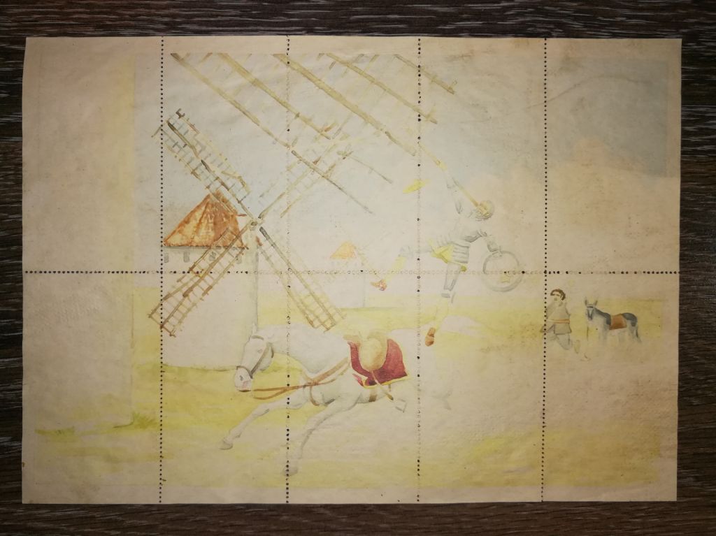 Картка купонів, 10шт. Іспанія 1937. Альбарес, Гвадалахара. Дон Кіхот, Санчо Панса - фото фото фото 0